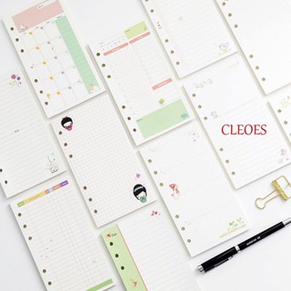 Cleoes Kawaii กระดาษรีฟิล Agenda Binder 45 แผ่นสําหรับวางแผนกระดาษโน๊ตบุ๊คขนาด A5 A6