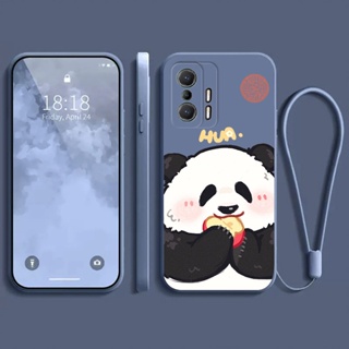 เคส xiaomi 11T xiaomi 11T PRO 5G เคส กรณีโทรศัพท์นิ่มรูปแบบหมีแพนด้าโชคดี