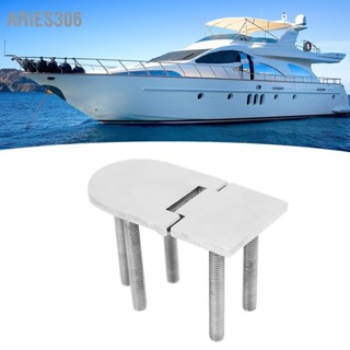 Aries306 บานพับประตูเรือพร้อมตัวยึดแบบปกปิด Marine Grade 316 Stainless Steel Polished Hardware for Yacht Ship