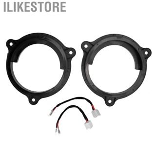 Ilikestore Door Speaker Adapter Spacer Rings Black Wear Resistant  High Accuracy ABS High Strength Speaker Adapters with 2 Wire Harness