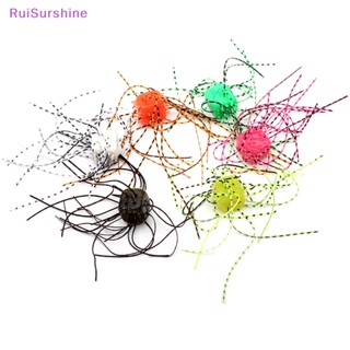 Ruisurshine ชุดลูกเต๋ายาง แบบนิ่ม แฮนด์เมด สําหรับตกปลา 5 ชิ้น ต่อล็อต