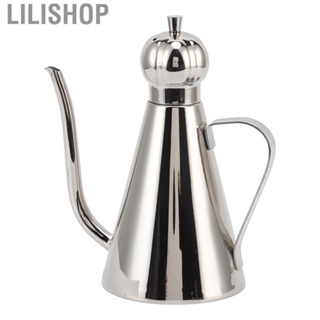 Lilishop Stainless Steel Oil Pot  Olive Oil Dispenser Ergonomical Handle Leakproof Multipurpose  for Vinegar for Kitchens