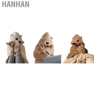 Hanhan Hooded Blankets  Wearable  Washable Cotton Soft  for Winter