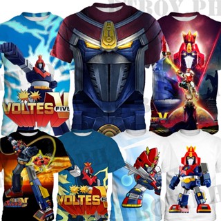 เสื้อยืด คอกลม พิมพ์ลายการ์ตูน Voltes Legacy สวมใส่สบาย แฟชั่นฤดูร้อน สําหรับเด็ก