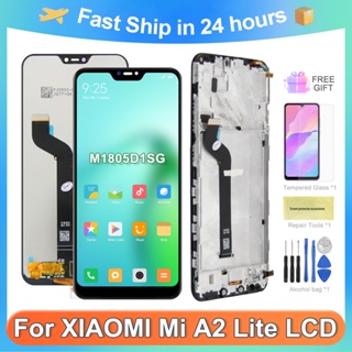 หน้าจอสัมผัสดิจิทัล LCD 5.84 นิ้ว พร้อมกรอบ แบบเปลี่ยน สําหรับ Xiaomi Mi A2 Lite Redmi 6 Pro