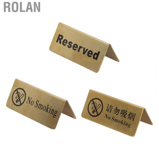 Rolan Metal Table Top Sign Strong Stainless Steel Double Sided Space Saving Gold Tabletop Sign for Party Wedding Hotel