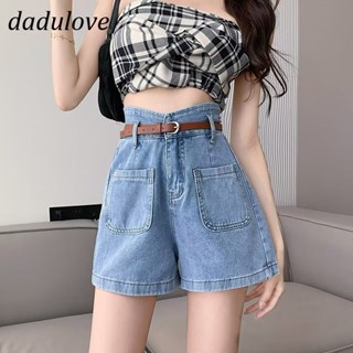 DaDulove💕 New American Ins Retro Denim Shorts Womens Niche High Waist Wide Leg Pants Large Size Hot Pants