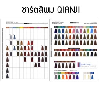 ชาร์ตสีผม Qianji เล่มสีผม