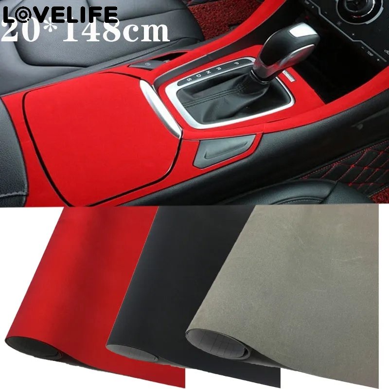 สติกเกอร์ผ้าสักหลาด กํามะหยี่ มีกาวในตัว เกรดสูง สําหรับตกแต่งภายในรถยนต์ DIY