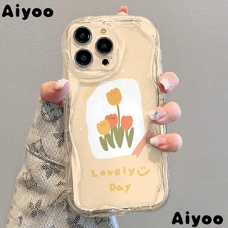 เคสนิ่ม 137 /✅เคสโทรศัพท์มือถือใส แบบนิ่ม ลายดอกทิวลิป กันกระแทก สําหรับ Apple Iphone 12 11 14 8p Xspromax GB6F