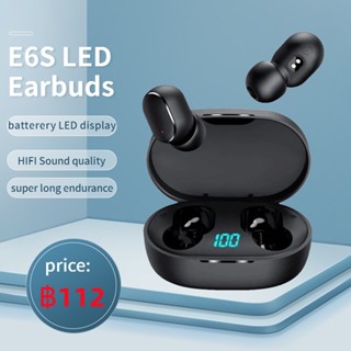 Tws E6S หูฟังบลูทูธไร้สาย airdots ลดเสียงรบกวน กันน้ํา บลูทูธ 5.0 พร้อมไมโครโฟน สําหรับสมาร์ทโฟน xiaomi