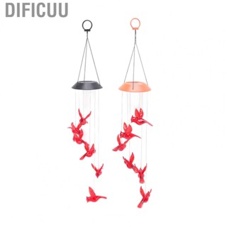 Dificuu Wind Chime Light  Solar Bird Wind Chime Lights Decorative  for Courtyard