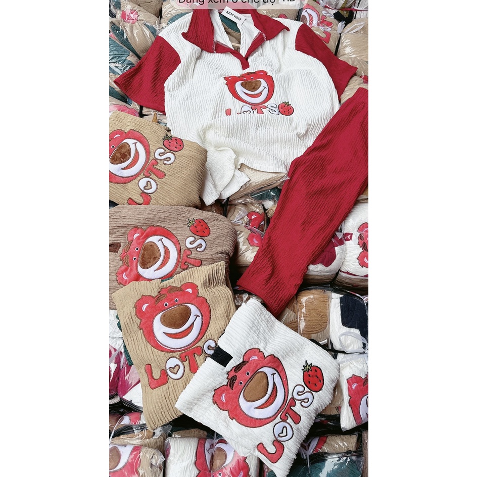 7-INCH STRAWBERRY BEAR ชุดเสื้อปักลาย - KK51