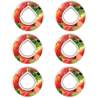 6pcs Plastic Lightweight Sports Water Bottles Indoor Outdoor Daily Use Strawberry Scented Aroma Ring Flavour Pods