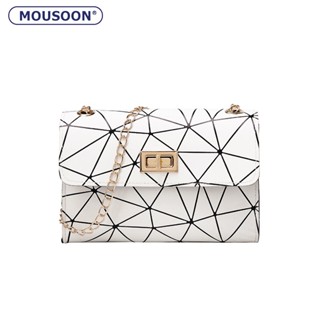 MOUSOON ใหม่แฟชั่นผู้หญิงกระเป๋าสะพายไหล่กระเป๋า crossbody แนวโน้มโซ่สีกระเป๋าโทรศัพท์มือถือกระเป๋าเปลี่ยนสี่เหลี่ยมเล็ก