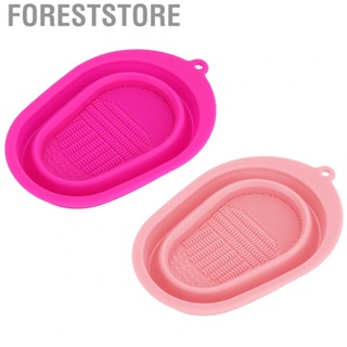 Foreststore Makeup Brush Cleaner Mat  High Durability Convenient Reusable Makeup Brush Cleaning Pad Foldable Portable  for Travel for Home