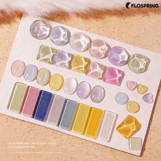 Flospring 40 ชิ้น ยาทาเล็บ การ์ดสี เอฟเฟกต์การระบายสีที่ดี แวววาว กันน้ํา ทนต่อการซีดจาง นํากลับมาใช้ใหม่ได้ สีทาเล็บ ตัวอย่าง การ์ด บล็อก ขนาดเล็ก อุปกรณ์ทําเล็บ