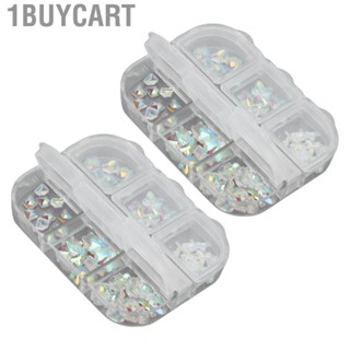 1buycart Nail Art Decorations  Nail Art Decoration Supply 2 box Storage Box For Manicure Salon