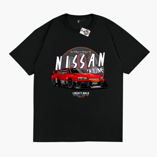 เสื้อยืด ลาย Sakazuki NISSAN SKYLINE R34 BNR34 LBWK LIBERTY WALK 2023 สําหรับรถยนต์