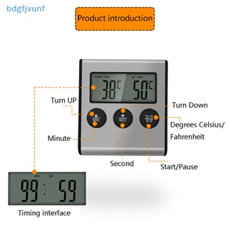 Bdgf เครื่องวัดอุณหภูมิดิจิทัล หน้าจอ LCD สําหรับเตาอบ อาหาร เนื้อสัตว์