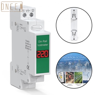 【ONCEMOREAGAIN】AC60-450V Voltmeter, DIN Rail 35mm Single Phase Voltmeter for Electrical Devices