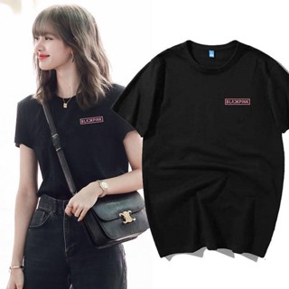 การออกแบบเดิมREBUILD Lisa BLACKPINK เสื้อผู้หญิง เสื้อเชิ้ตแขนสั้น เกาหลี แฟชั่น ใส่สบายๆ สินค้ามาใหม่  22042011