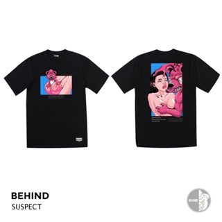 📦พร้อมส่ง BEHIND เสื้อยืด “ SUSPECT “  แขนสั้น แนวสตรีท  เสื้อยืดชาย หญิง ผ้าฝ้ายบริสุทธิ์ T-shirt