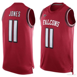 เสื้อกีฬาแขนกุด ลาย HQ1 NFL Atlanta Falcons Jones Jersey พลัสไซซ์ สําหรับผู้ชาย และผู้หญิง QH1