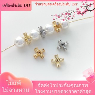 💖เครื่องประดับ DIY ขายส่ง💖ลูกปัดสเปเซอร์ ทองคํา 14K18K ประดับเพทาย สําหรับทําเครื่องประดับ สร้อยคอ สร้อยข้อมือ DIY[สร้อยคอ/สร้อยข้อมือ/ต่างหู/กําไลข้อมือ]