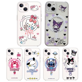 SANRIO เคสโทรศัพท์มือถือแบบใส กันกระแทก ลายการ์ตูน Hello Kitty Kuromi Magfit น่ารัก สําหรับ IPhone 14 Pro Max 14 Plus 13 Pro Max 12 Pro Max 11 Pro Max