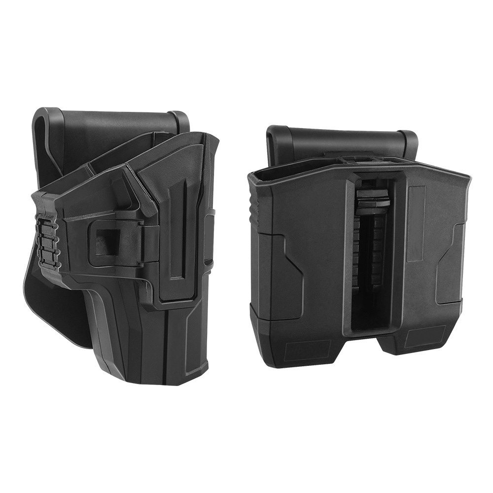 Tactical G-9R Retention Gun Holster for 9mm Glock 17 18 22 23 32 34 Pistol Case with Magazine