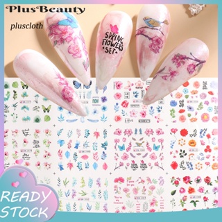 &lt;Pluscloth&gt; สติกเกอร์ พิมพ์ลายดอกไม้ และใบไม้ แบบบางพิเศษ สําหรับผู้หญิง