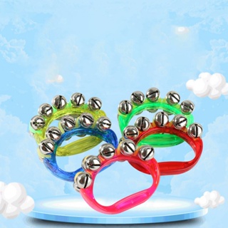 Tambourine เครื่องดนตรีกระดิ่งมือ ขนาด 10*8.5 ซม. ของเล่นเสริมการเรียนรู้เด็ก