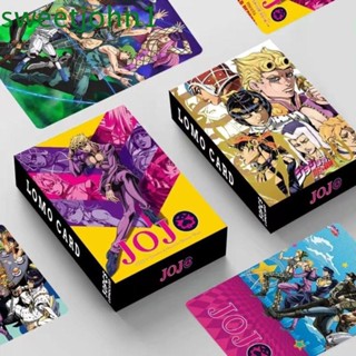 Sweetjohn JoJos Bizarre การ์ดผจญภัย โปสการ์ด 30 ชิ้น กล่องโฟโต้การ์ด ที่คั่นหนังสือ โปสการ์ด รูปภาพ ของขวัญ ชุดการ์ดโลโม่ สําหรับของขวัญเด็ก