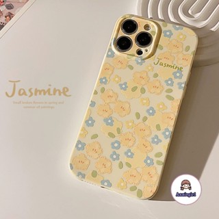 เคสไอโฟน สําหรับ IPhone 11 14 Pro Max สีเหลืองดอกไม้ เปลือกโทรศัพท์ สําหรับ เคสไอโฟน 13 12 Pro Max 14 Plus  ป้องกันรอยขีดข่วน