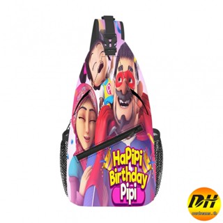 Papa pipi กระเป๋าคาดอก กระเป๋าสะพายไหล่ ลายการ์ตูนอนิเมะ สําหรับผู้ชาย เดินป่า