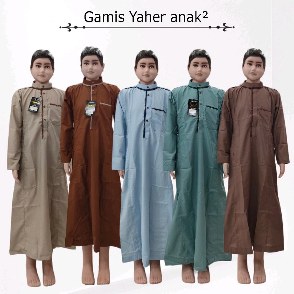 - Yaher ROZY PLAIN GAMIS สําหรับ CHILDREN / TEENAGE BOYS SLIMFIT LONG SLEEVES