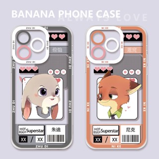 เคสโทรศัพท์มือถือแบบใส กันกระแทก ลาย Lop Ear Judy Nick สําหรับ iPhone 14 Pro Max 13 12 Mini 11 XS XR X 8 7 Plus 6S 6 SE