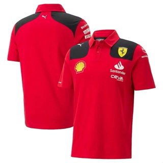 เสื้อโปโลแขนสั้น คอกลม ลาย F1 Ferrari Racing Suit Aston Martin 2023