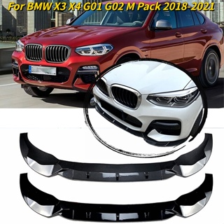 ใหม่ ชุดสปอยเลอร์ กันชนหน้ารถยนต์ สําหรับ BMW X3 X4 G01 G02 M 2018 2019 2020 2021