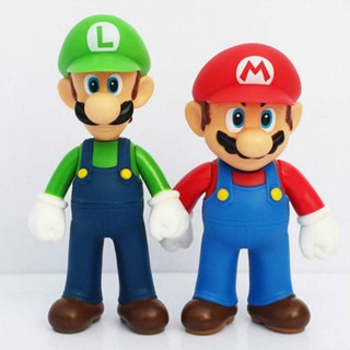 12cm Cute Super Mario Brothers Mario Luigi Yoshi Princess Tode Bowser PVC Action Figures Toy