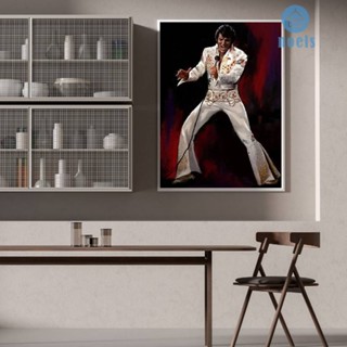 [Noel.th] ชุดงานจิตรกรรมเม็ดบีด ทรงเพชรกลม 5D รูป Elvis Presley สําหรับตกแต่งผนังบ้าน DIY