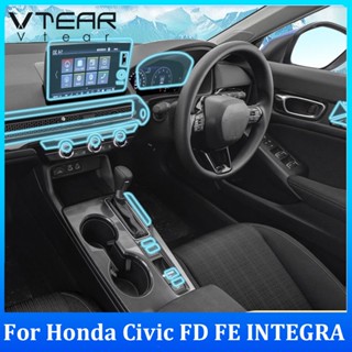 Vtear ฟิล์ม TPU นิ่ม แบบใส ป้องกันพวงมาลัยรถยนต์ สําหรับ Honda CIVIC FD FE INTEGRA 2016-2023