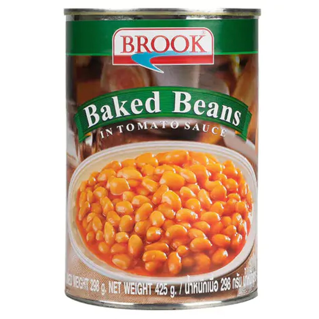 Brook Baked Beans in Tomato Sauce ถั่วขาวในซอสมะเขือเทศ 425 g. (07-0215)