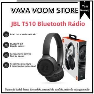 Jbl T500BT ชุดหูฟังไร้สาย วิทยุ FM บลูทูธ mp3 การ์ดหน่วยความจํา