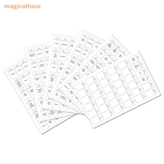 Magicalhour^^ สติกเกอร์ฉลาก ทรงสี่เหลี่ยม สีขาว สําหรับติดขวดเครื่องเทศ 216 ชิ้น