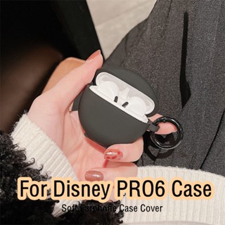 【จัดส่งรวดเร็ว】เคสหูฟัง แบบนิ่ม สีพื้น สําหรับ Disney PRO6 PRO 6