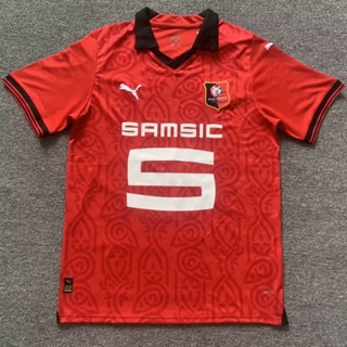 เสื้อกีฬาแขนสั้น ลายทีมชาติฟุตบอล Rennes ทีมเหย้า ไซซ์ S - XXL เบอร์ 23-24