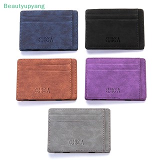 [Beautyupyang] กระเป๋าสตางค์ เมจิก เมจิก คลิปเงิน ซิป เหรียญ กระเป๋าสตางค์ หนัง PU Unisex