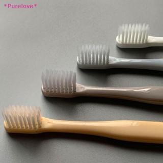 Purelove&gt; แปรงสีฟัน ขนแปรงนุ่ม หัวเล็ก 4 ชิ้น สําหรับเดินทาง ดูแลช่องปาก